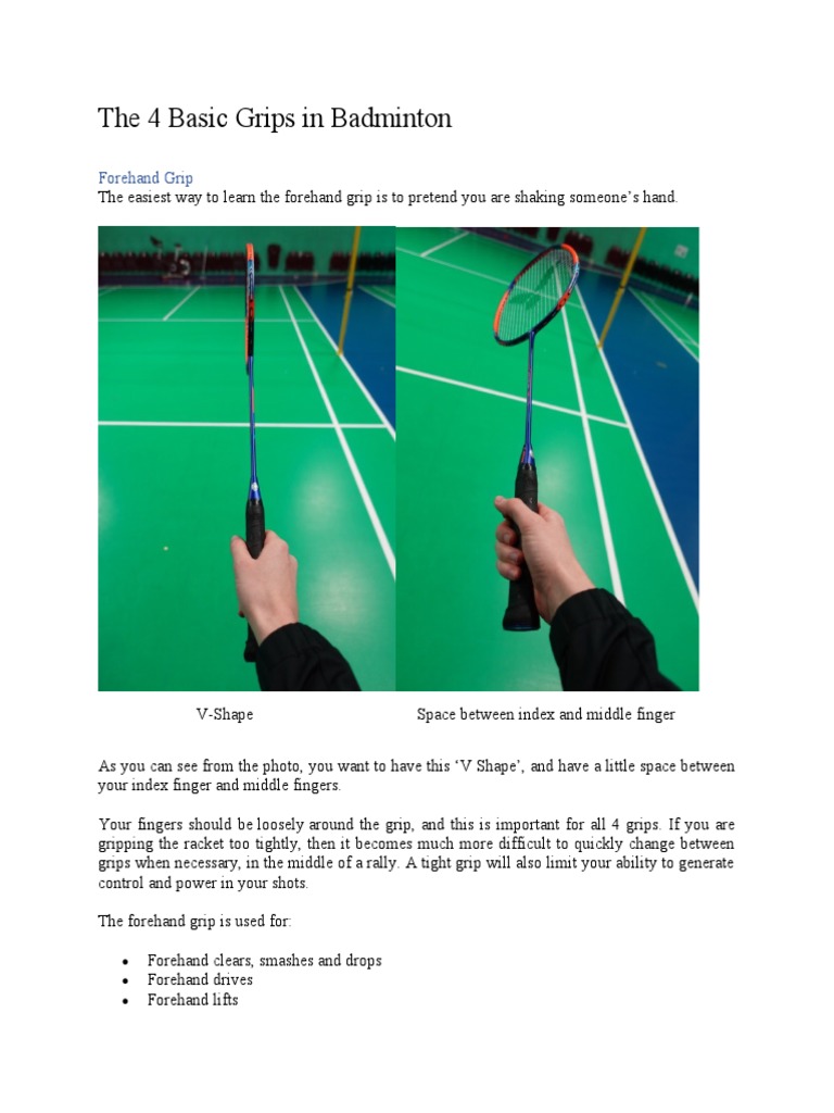 Badminton basics: 1. The Grip