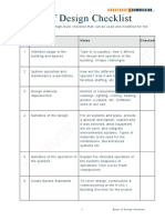 020 Basis of Design Checklist