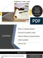 Literature Reviews Guide