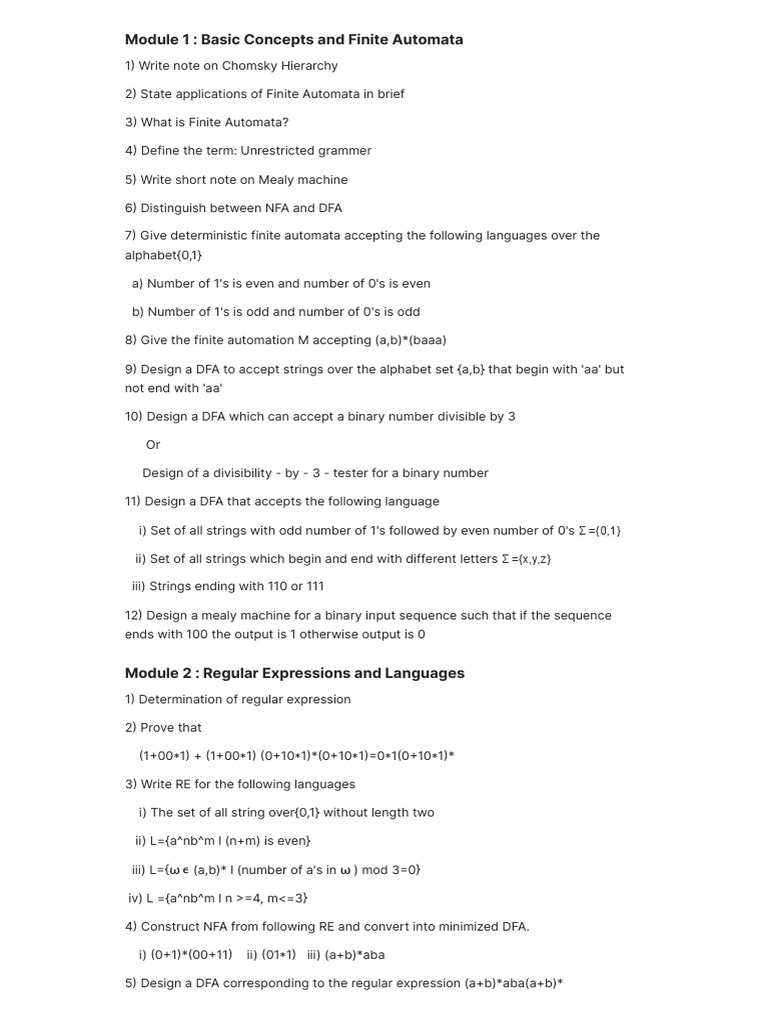 Finite Automata and Regular Languages Guide | PDF