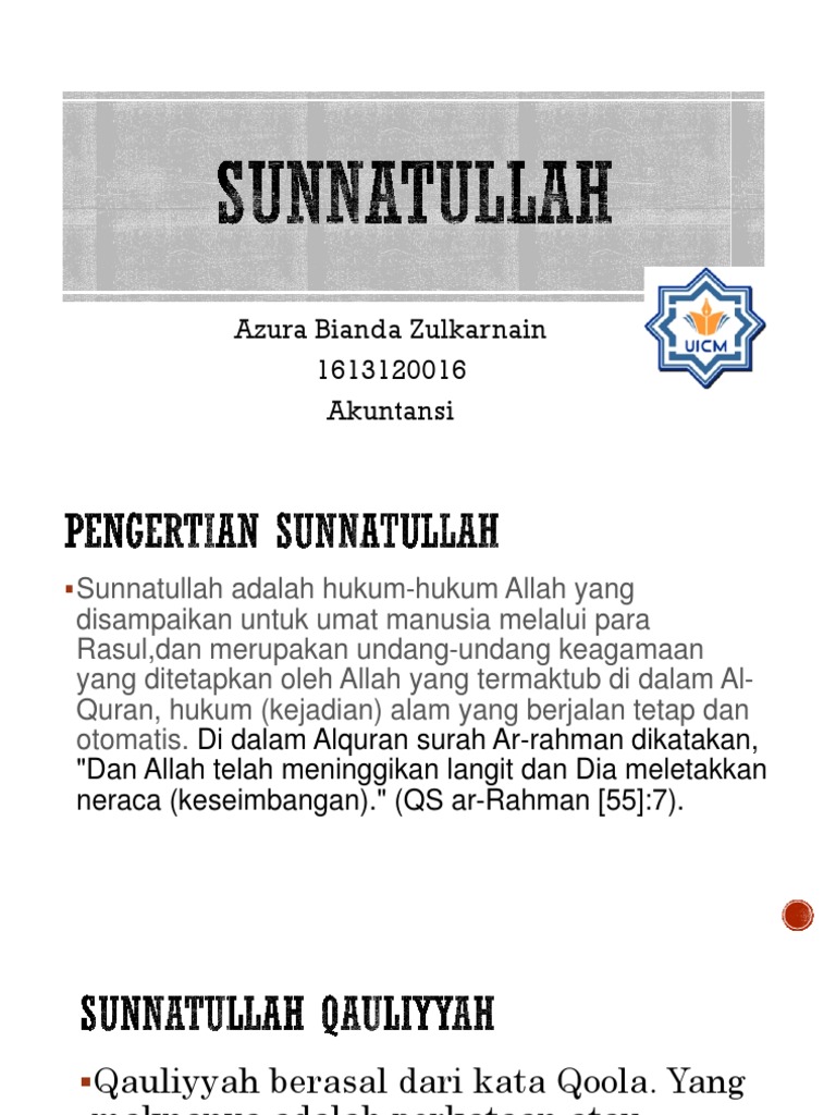 Konsep Sunnatullah dalam Islam | PDF