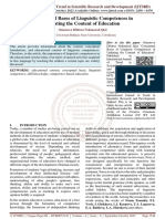 Conceptual Bases of Linguistic Competences in Updating The Content of Education