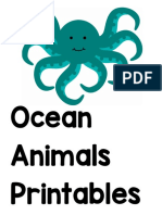 Ocean Animals Printables