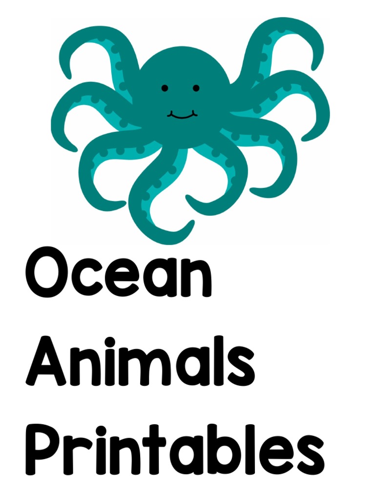 Ocean Animals Printables | PDF