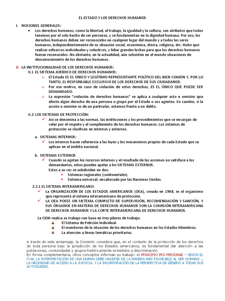 El Estado y Los Derechos Humanos | PDF | Derechos humanos | Derechos