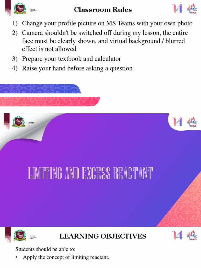 Limiting Excess Reactant Download Free Pdf Mole Unit Atoms