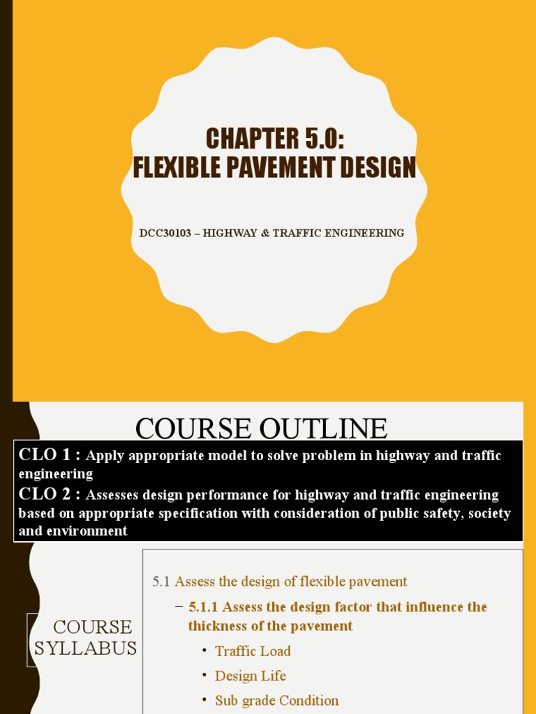 Flexible Pavement Design Course Outline | PDF