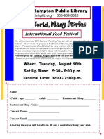 International Food Festival: North Hampton Public Library