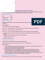 Pharmacokinetics and Drug Distribution