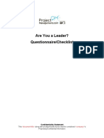 Are You A Leader Checklist