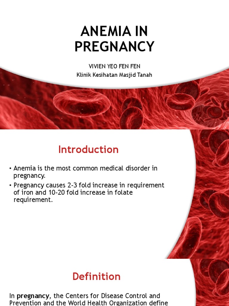 Anemia in Pregnancy PDF Anemia Pregnancy