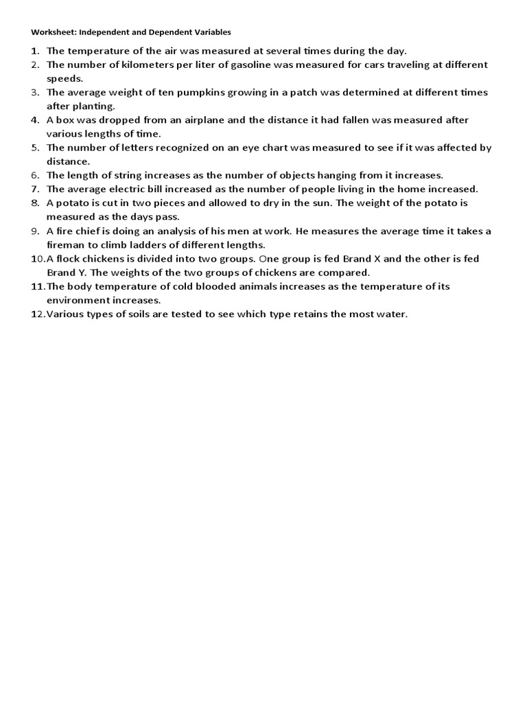 IV DV Worksheet PDF