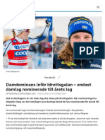 Damdominans Inför Idrottsgalan - Endast Damlag Nominerade Till Årets Lag - SVT Sport