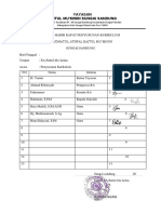 Daftar Hadir Rapat Penyusunan Kurikulum RA