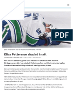 Elias Pettersson Skadad I Natt - SVT Sport