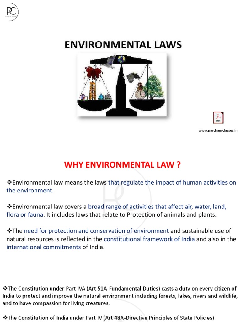 Environmental Acts Laws Compressed PDF Pollution Environmental Law