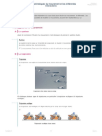 Les Caracteristiques Du Mouvement Et Les Differentes Interactions