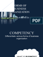 Org and MGT Forms of Business Organization