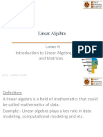 Lect 1 Linear Algebra
