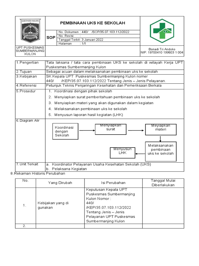Sop pembinaan uks ke sekolah pdf