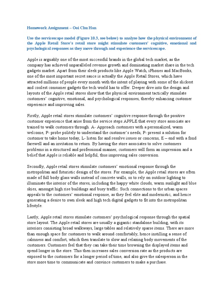 Homework Assignment Pdf Retail Apple Inc