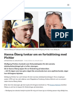 Hanna Öberg Tvekar Om en Fortsättning Med Pichler - SVT Sport