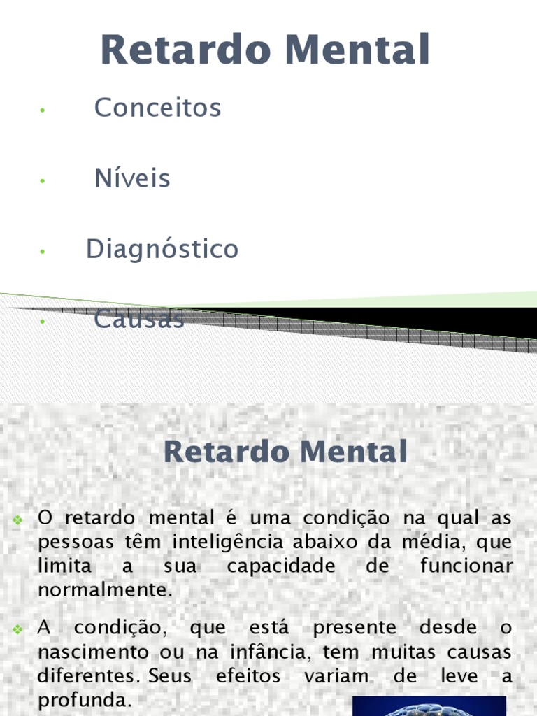 Retardo Mental: Conceitos e Causas | PDF | Transtorno de déficit de ...
