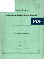 Salomon Henning. Salomon Hennings Livlandisch-Kurlandische Chronik. Eine Quellenunterfuchung, 1874