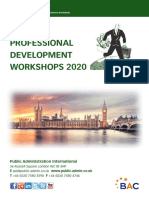 PAI 2020 Workshops
