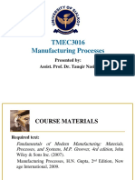 Tmec3016 - Week - 1 - Introduction To Manufacturing