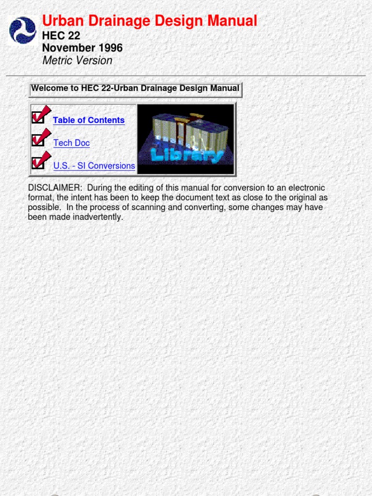 HEC 22 Urban Drainage Manual | PDF | Drainage Basin | Flood