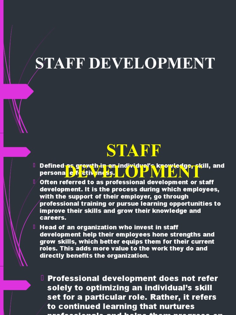 g1 B Staff Development PDF Employment Employee Retention