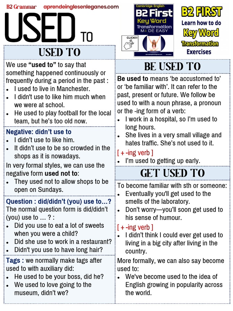 Understanding "Used To" in English | PDF