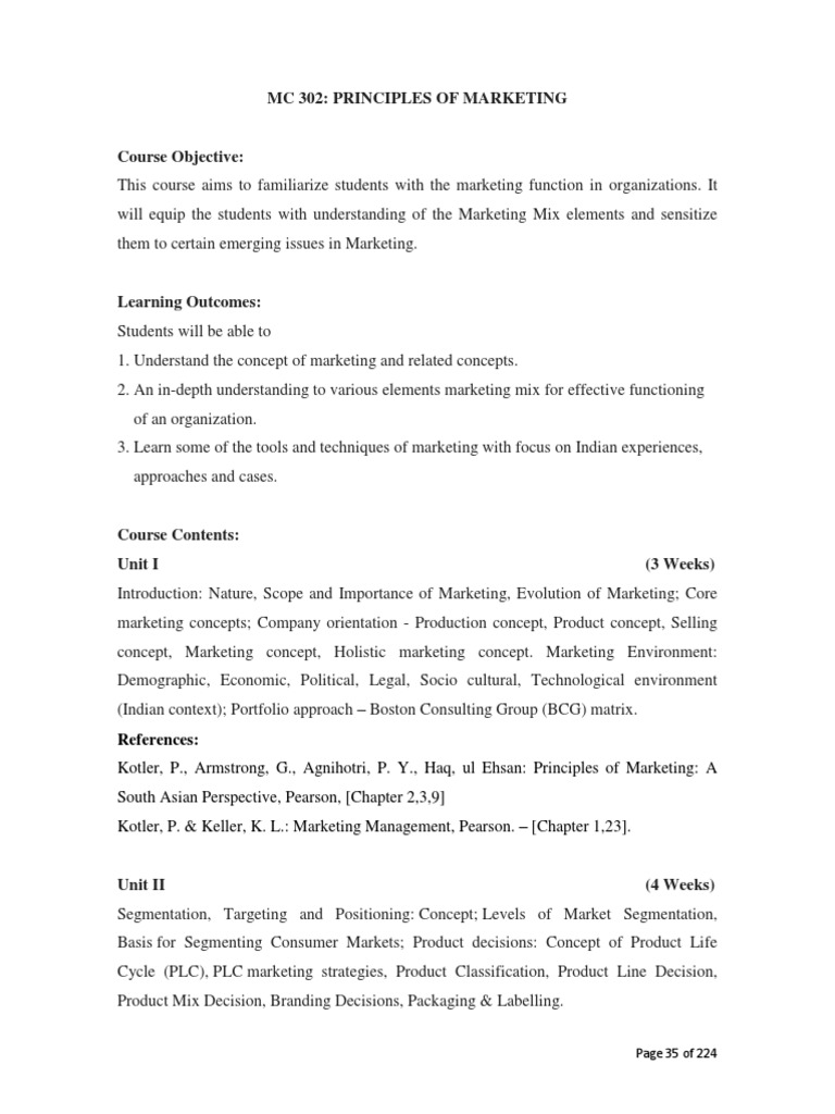 Principles of Marketing Overview | PDF | Marketing | Market Segmentation