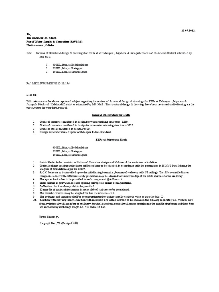 Observation 5 MEGH 3 ESRs | PDF | Beam (Structure) | Architectural Design