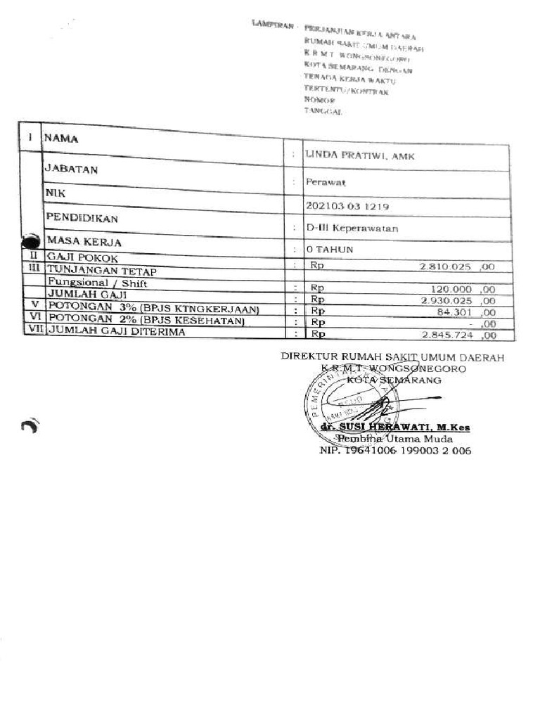 Slip Gaji Kontrak PDF