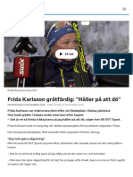 Frida Karlsson Gråtfärdig: "Håller På Att Dö" - SVT Sport