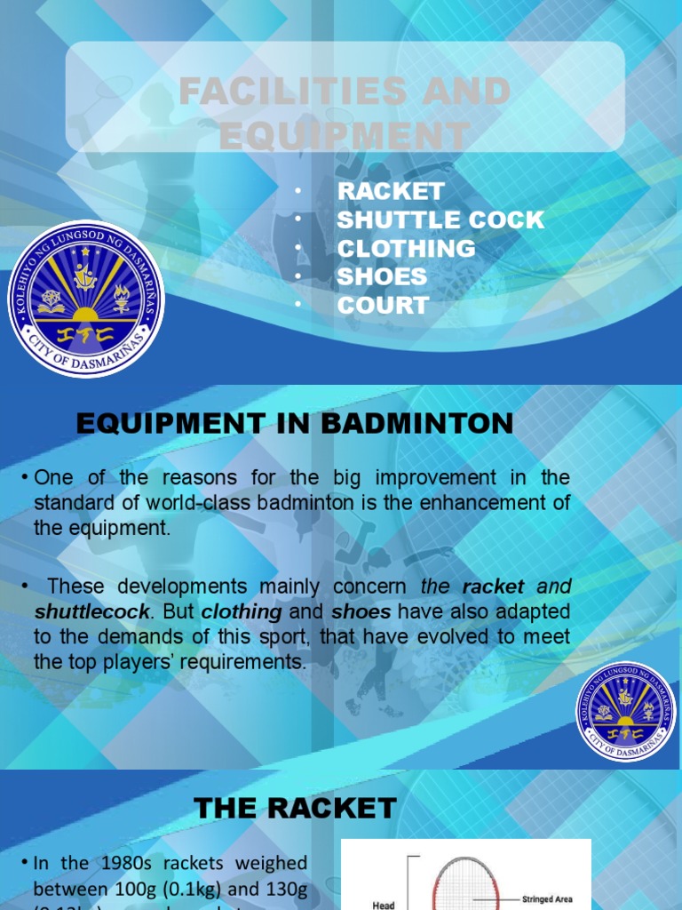 Week 3 facilities and equipment basic skills in badminton part 1