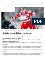 Snöplig Krasch Fällde Svenskorna - SVT Sport