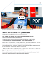 Norsk Skrällkross I VC-premiären - SVT Sport