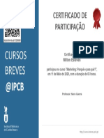 Marketing Porquê e para Quê - CERTIFICADO de PARTICIPAÇÃO 1457