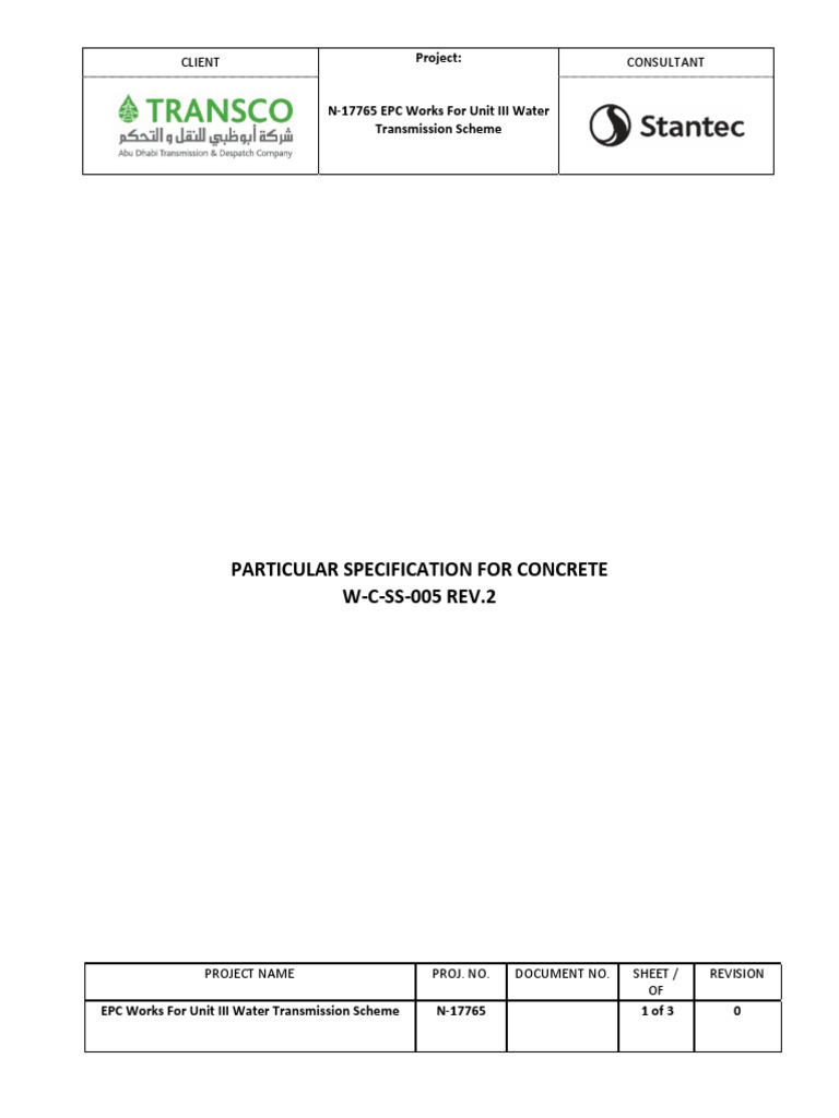 TR-SS005 Part 5: Concrete Specification | PDF | Cement | Concrete