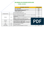 8º Ano Cronograma Semanal de Atividades Extraclasse 21 A 25-11