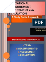 Educational Measurement, Assessment Evaluation: A Study Guide Approach