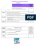 5º Ano Cronograma Semanal de Atividades 31-10 A 4-11