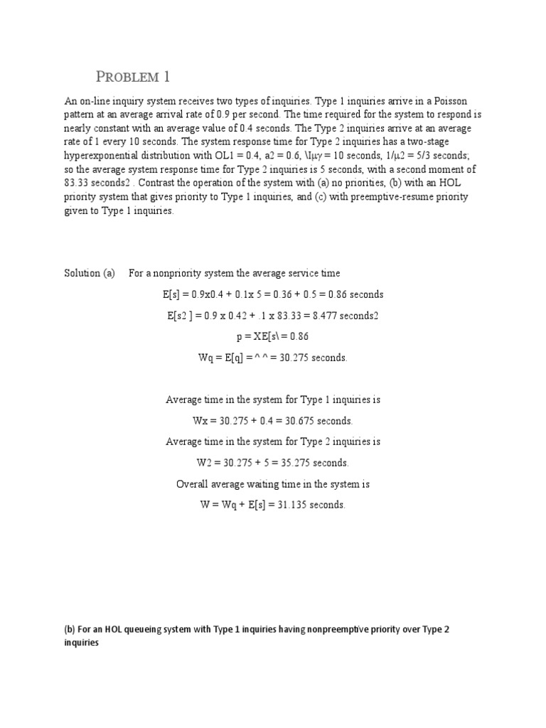 Finite Source Queuing Model | PDF | Percentile | Analysis