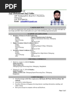 CV of Sufi Md. Saif Uddin.