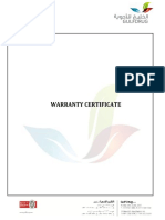 Warranty Certificate