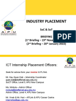 2106 Industry Placement Briefing - Student