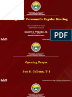 MIS Third Personnels Regular Meeting